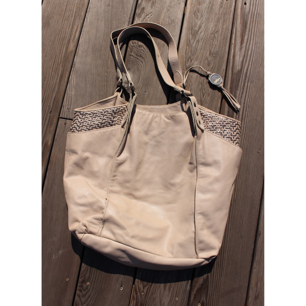 Elliot Lucca grey leather tote bag